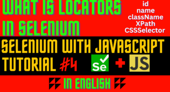 Selenium with Javascript – Locators